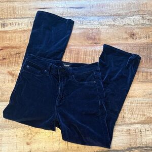 Blue velvet Hudson Jeans flare pants women’s 27